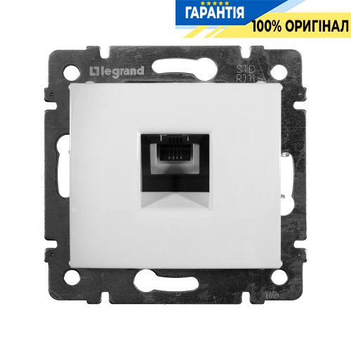 Телефонна розетка 1 вихід RJ11 Legrand Valena 774438, Білий