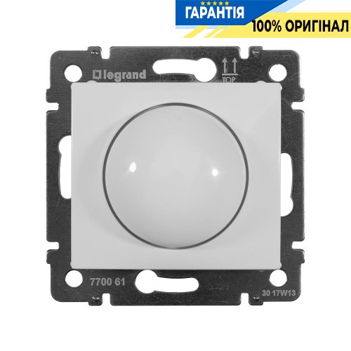 Димер (світлорегулятор) поворотний 100-1000W Legrand Valena 770060, Білий