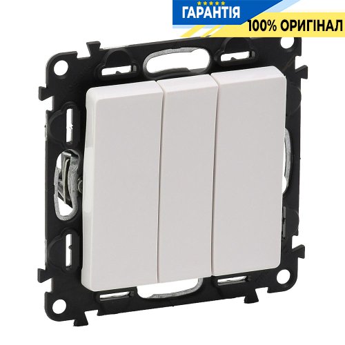 Выключатель 3-кл, Legrand Valena Life 752403, винтовые клеммы, белый