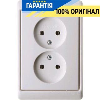 Розетка без з/к подвійна, полярно-біла, 16А / 250В Berker ARSYS 6161550069