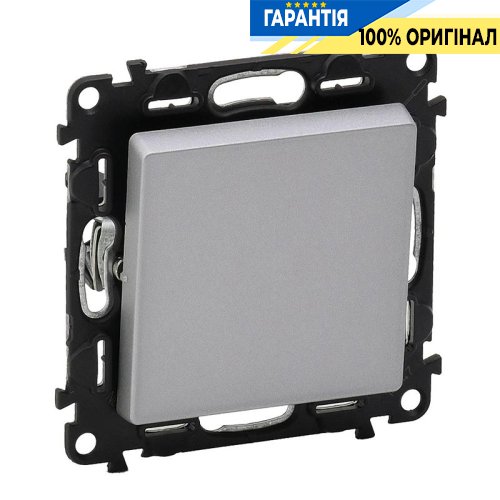Перемикач 1-кл, Legrand Valena Life 752606, самозатискні клеми, алюміній