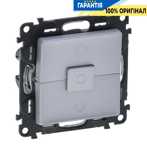 Выключатель для «жалюзи», Legrand Valena Life 752629, самозажимные клеммы, алюминий