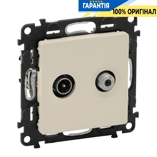 Legrand Valena Life 753563 Розетка TV прохідна шлейф штекер, слонова кістка