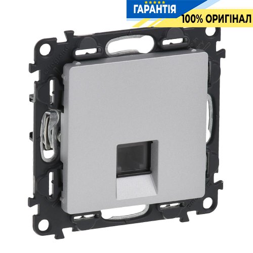 Розетка TF-1 телефонна RJ11, Legrand Valena Life 753638, алюміній