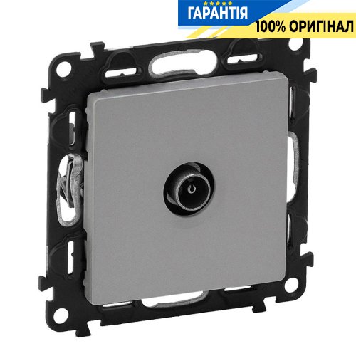 Legrand Valena Life 753661 Розетка TV проходная шлейф штекер алюминий