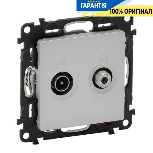 Розетка TV-SAT прохідна шлейф, Legrand Valena Life 753663, алюміній
