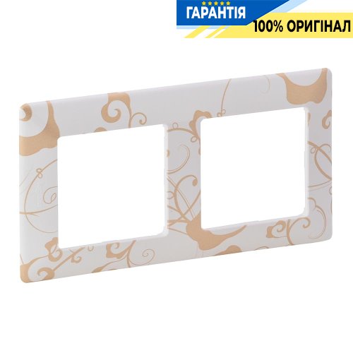 Рамка 2-а, Legrand Valena Life 754102, ампір білий