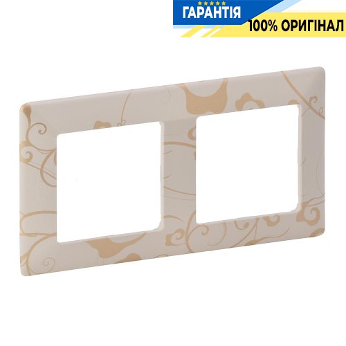 Рамка 2-ая, Legrand Valena Life 754112, ампир бежевый