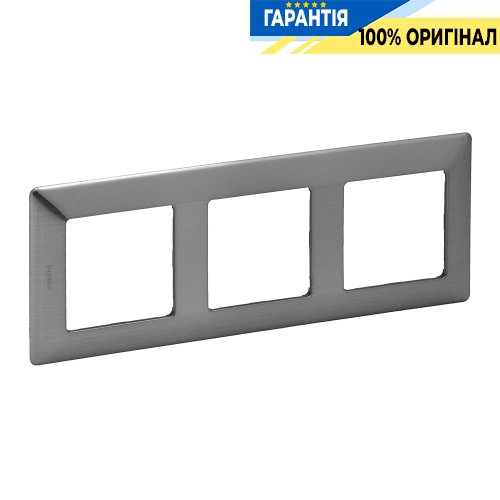 Рамка 3-ая, Legrand Valena Life 754153, сталь