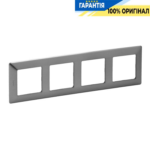 Рамка 4-а, Legrand Valena Life 754154, сталь