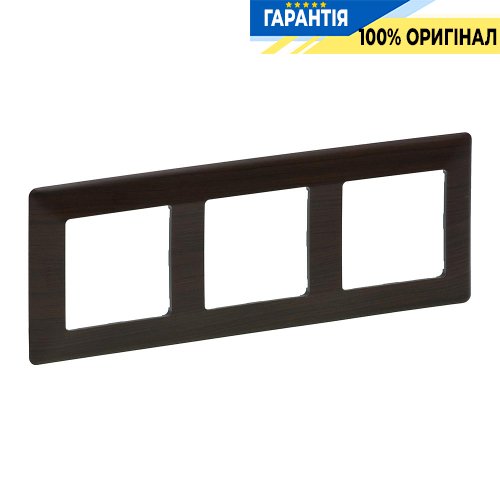 Рамка 3-ая, Legrand Valena Life 754173, тёмное дерево