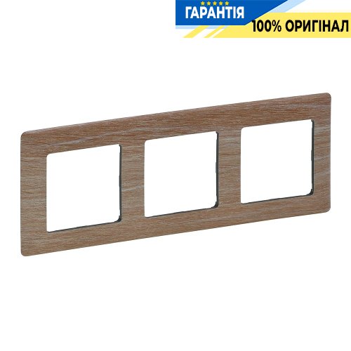 Рамка 3-а, Legrand Valena Life 754183, світле дерево