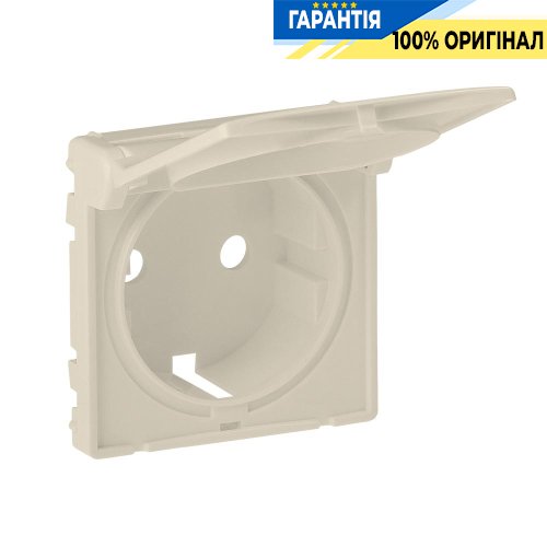 Лицьова панель розетки 2К + З з кришкою, Legrand Valena Life 754841, слонова кістка
