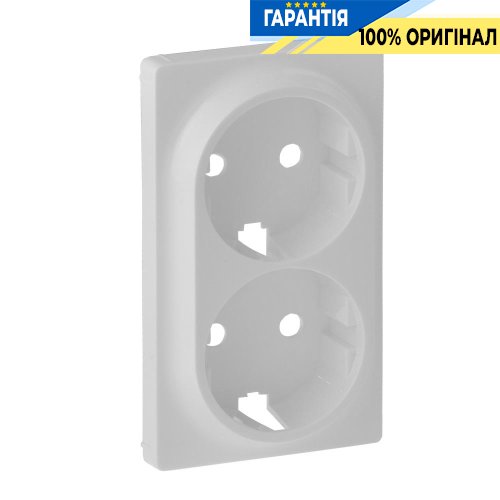 Лицьова панель 2-ої розетки 2К + З, Legrand Valena Life 754950, білий