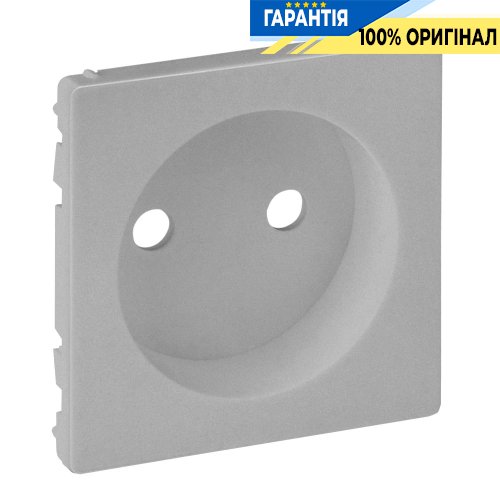 Лицевая панель розетки без заземления, Legrand Valena Life 754972, алюминий
