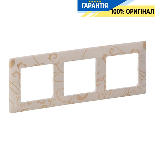 Рамка 3-ая, Legrand Valena Life 754113, ампир бежевый