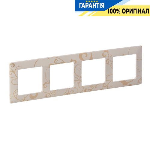 Рамка 4-ая, Legrand Valena Life 754114, ампир бежевый