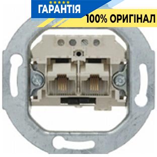 Механизм 2-ой розетки информационной UAE (8)-полюсов, Cat.3 Berker 4592