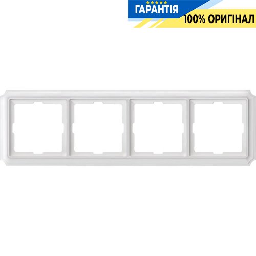 Рамка 4-постовая Merten MTN483419 Antik Полярно-белый