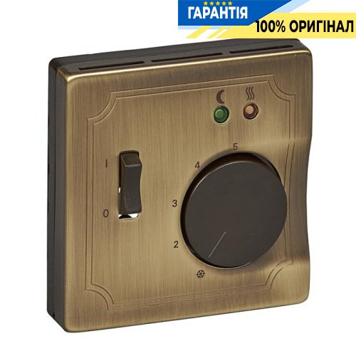 Панель терморегулятора для теплої підлоги Merten SD MTN537543 Антична латунь