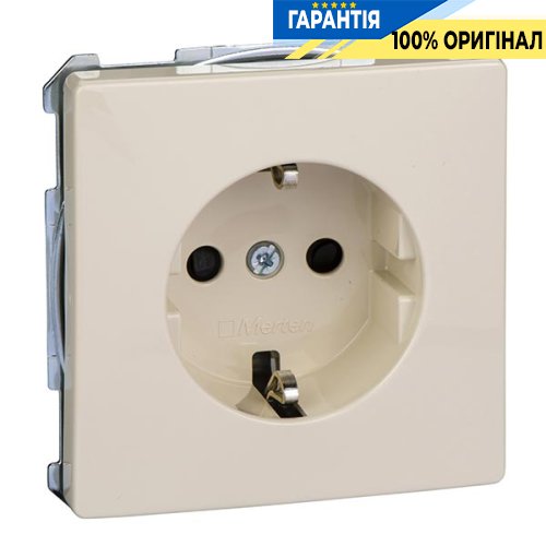 Розетка з з/к і захисними шторками Merten SD MTN2300-4044 Бежевий
