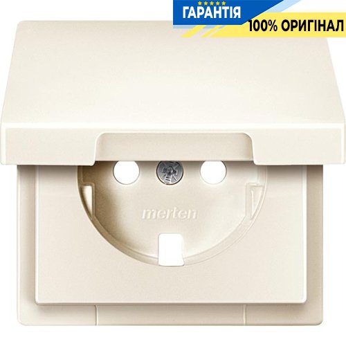 Накладка розетки с з/к и крышкой Merten SD MTN2341-4044 Бежевый