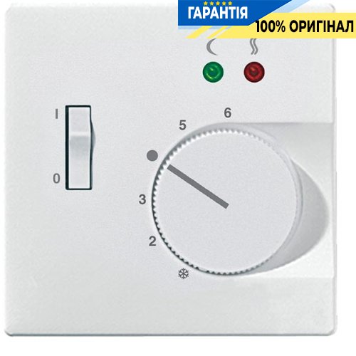Панель терморегулятора теплого пола с выключателем Merten SD MTN537519 полярно-белый
