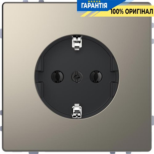 Розетка з/к без шторок D-Life «Нікель» Merten MTN2301-6050