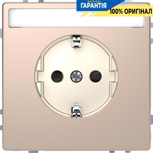 Розетка з/к з полем для напису D-Life «Шампань» Merten MTN2302-6051