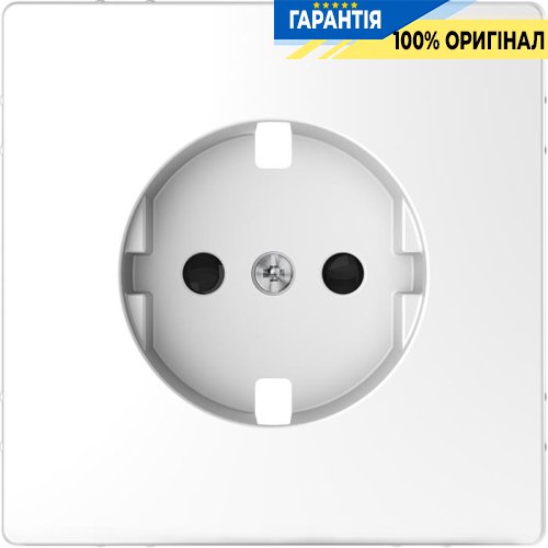 Центральна панель D-Life для розетки зі шторками «Білий лотос» Merten MTN2330-6035