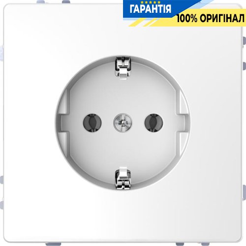 Розетка з/к со шторками, винтовой зажим D-Life «Белый лотос» Merten MTN2400-6035
