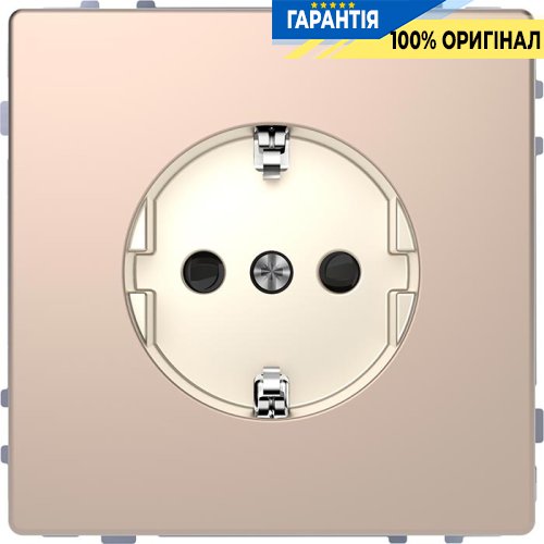 Розетка з/к со шторками, винтовой зажим D-Life «Шампань» Merten MTN2400-6051