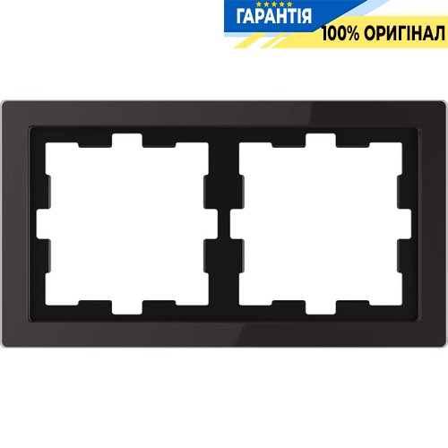 Рамка 2-постовая D-Life «Черный оникс», Merten MTN4020-6503