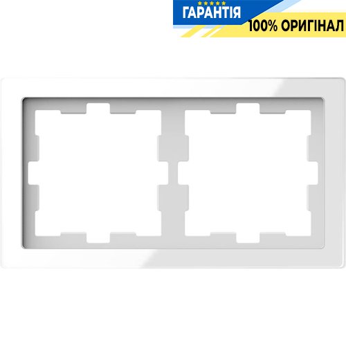 Рамка 2-постовая D-Life «Белый кристалл», Merten MTN4020-6520