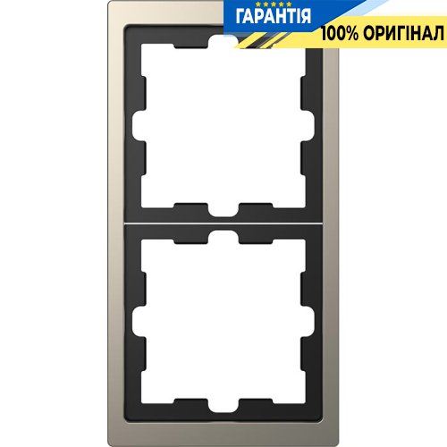 Рамка 2-а D-Life «Нікель», Merten MTN4020-6550