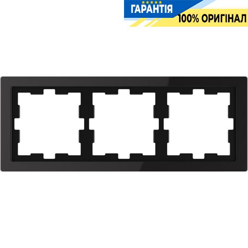 Рамка 3-постовая D-Life «Черный оникс», Merten MTN4030-6503