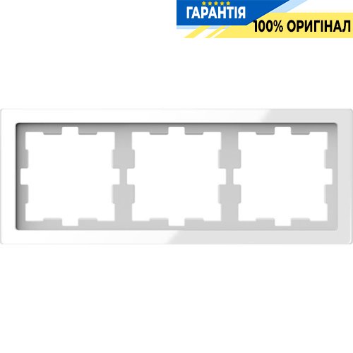Рамка 3-постовая D-Life «Белый кристалл», Merten MTN4030-6520