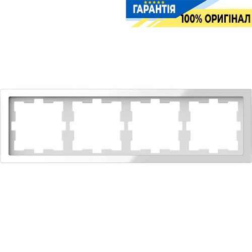Рамка 4-а D-Life «Білий кристал», Merten MTN4040-6520