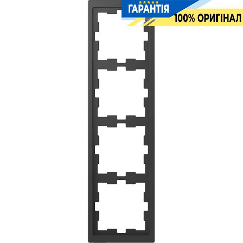 Рамка 4-а D-Life «Антрацит», Merten MTN4040-6534