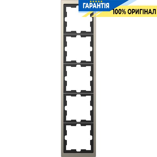 Рамка 5-а D-Life «Нікель», Merten MTN4050-6550