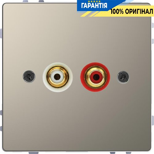 Аудіороз'єм з мод. тюльпан D-Life «Нікель» Merten MTN4350-6050