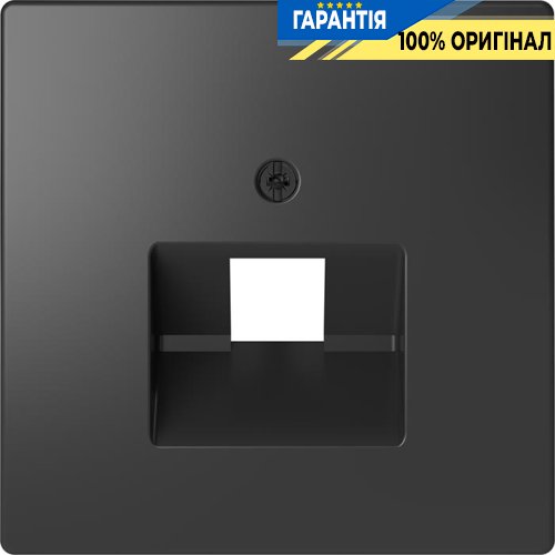 Центральна панель D-Life для 1-ї RJ45 «Антрацит» Merten MTN4521-6034