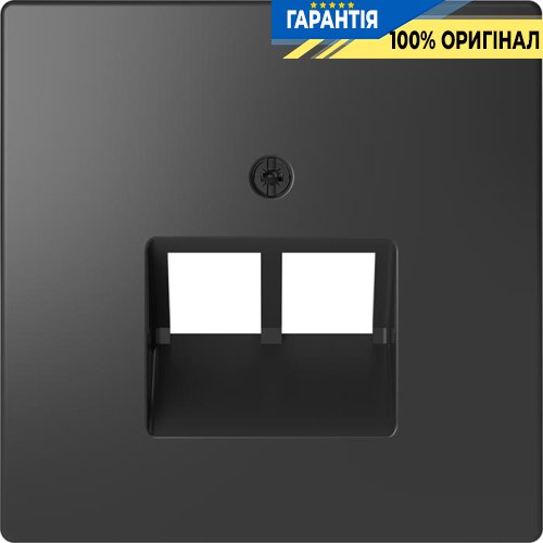 Центральна панель D-Life для 2*RJ45 «Антрацит» Merten MTN4522-6034