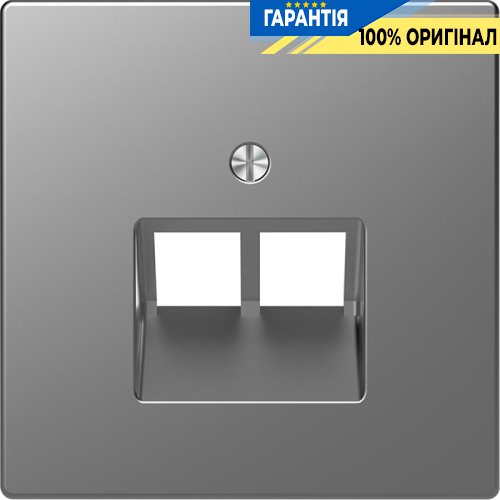 Центральная панель D-Life для 2*RJ45 «Нержавеющая сталь» Merten MTN4522-6036