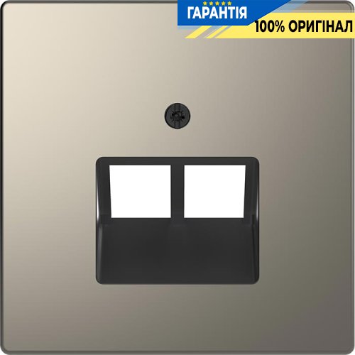 Центральная панель D-Life для 2*RJ45 «Никель» Merten MTN4522-6050