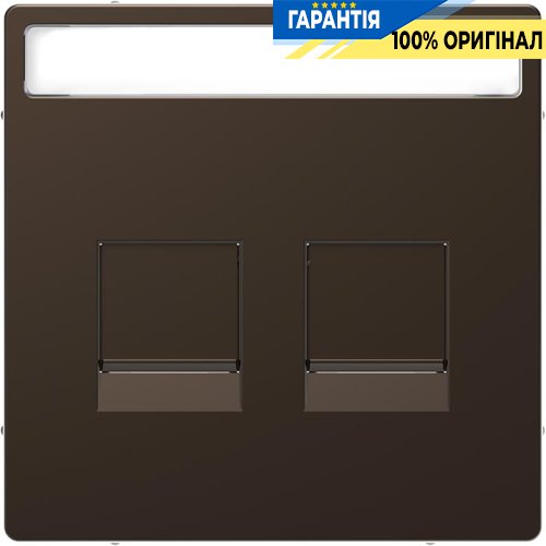 Центральная панель D-Life для 2-мод. разъемов RJ (Мокко) Merten MTN4564-6052