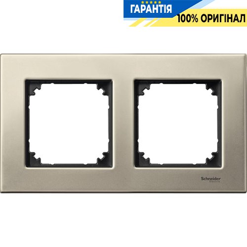 Рамка метал 2-а, «Титан», Merten M-Elegance MTN403205