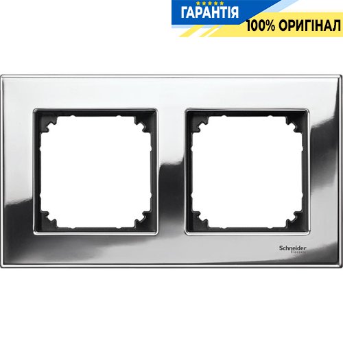 Рамка металл M-Elegance 2-я., «Хром», Merten MTN403239