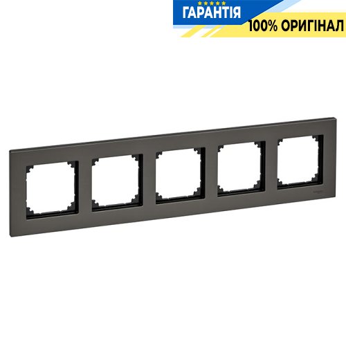 Рамка метал 5-а, «Родій», Merten M-Elegance MTN403514