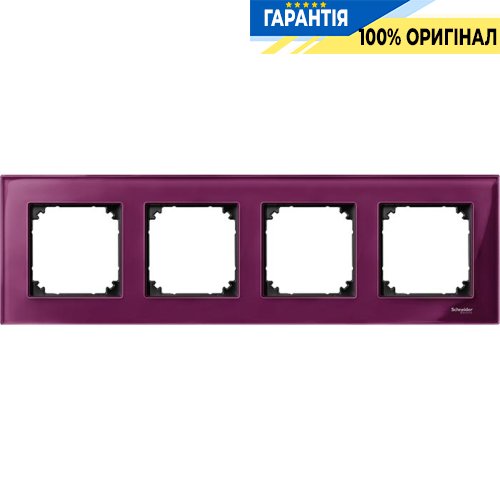 Рамка стекло M-Elegance 4-я., «Рубин», Merten MTN4040-3206